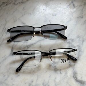 Persol Black and Gold Men's Glasses